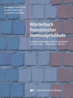 cover image of Wörterbuch französischer Nominalprädikate
